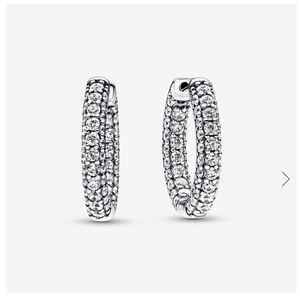 Pandora Timeless Pavé Single-row
Hoop Earrings